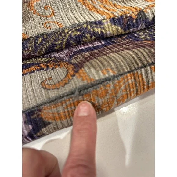 ETRO MILANO Purple Gray Orange Paisley Wool Silk Blend Blazer Jacket Sz 42 - Picture 9 of 13